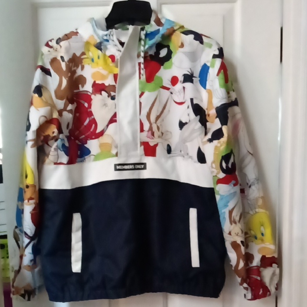 Members Only Warner Brothers Cartoon Print Jacket - Multicolor